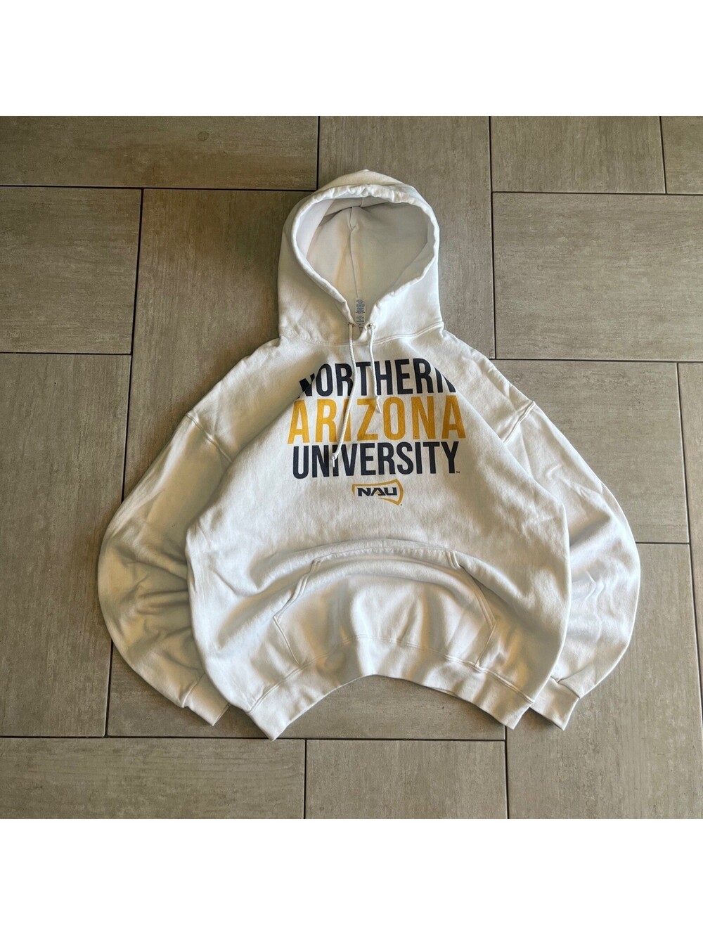Jerzees Northern Arizona University NAU Hoodie White Mens XL HO097